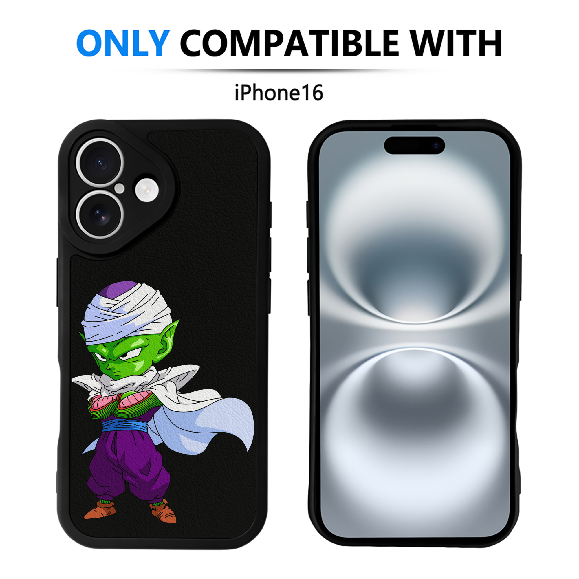 （画像用） ドラゴンボール ピッコロ DRAGON BALL Piccolo 【iPhone 16シリーズ対応】シリコンスマホケース（レザー調） 材質：シリコン